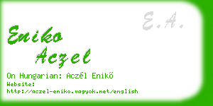 eniko aczel business card